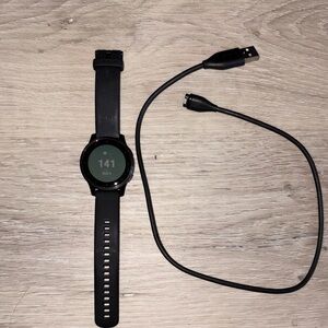 Garmin Black Smartwatch with Charging Cable
